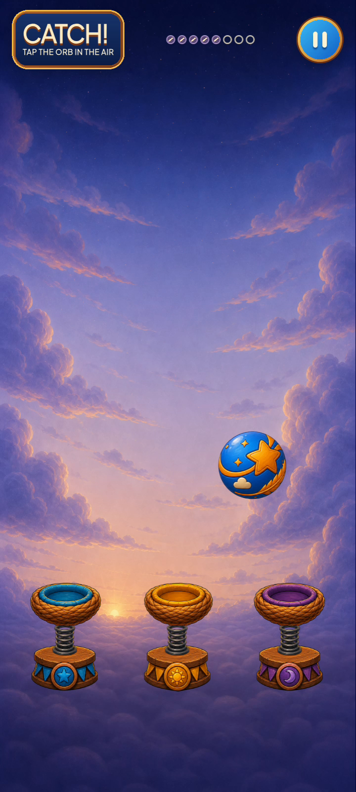 Chirprise Catch Wake Mission in progress in a colorful sunset world